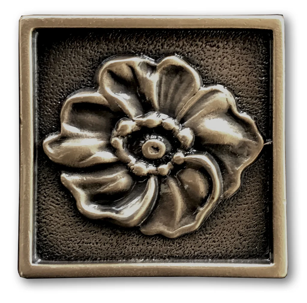 金属レリーフ Posey - Solid Cast Metal — Metal Tile Tech